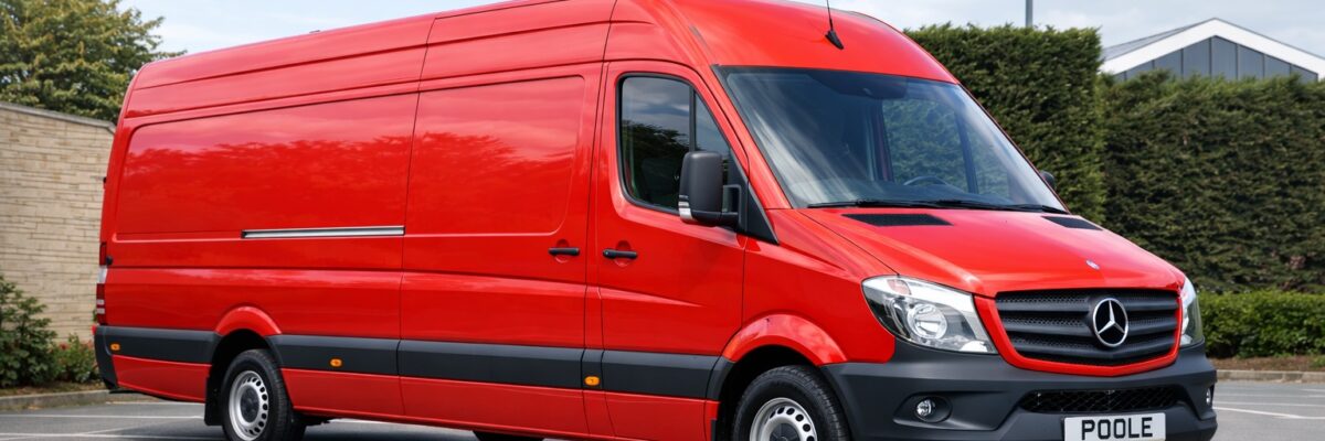 Long wheelbase Sprinter van used for professional man and van services in Poole